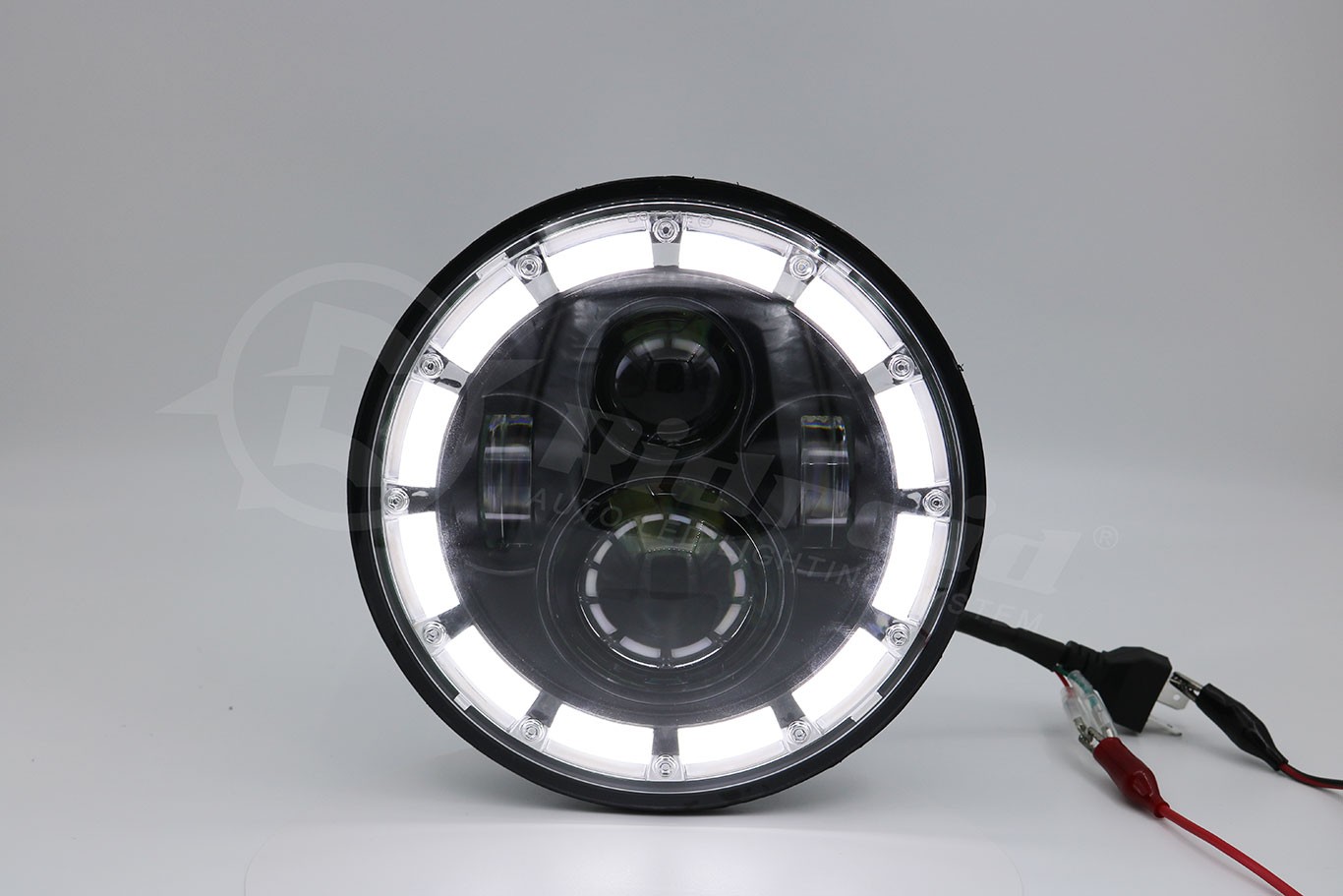 DOT 7″Inch Round Led Headlight Hi-Lo Beam Halo DRL For Ford Mustang 1965-1973