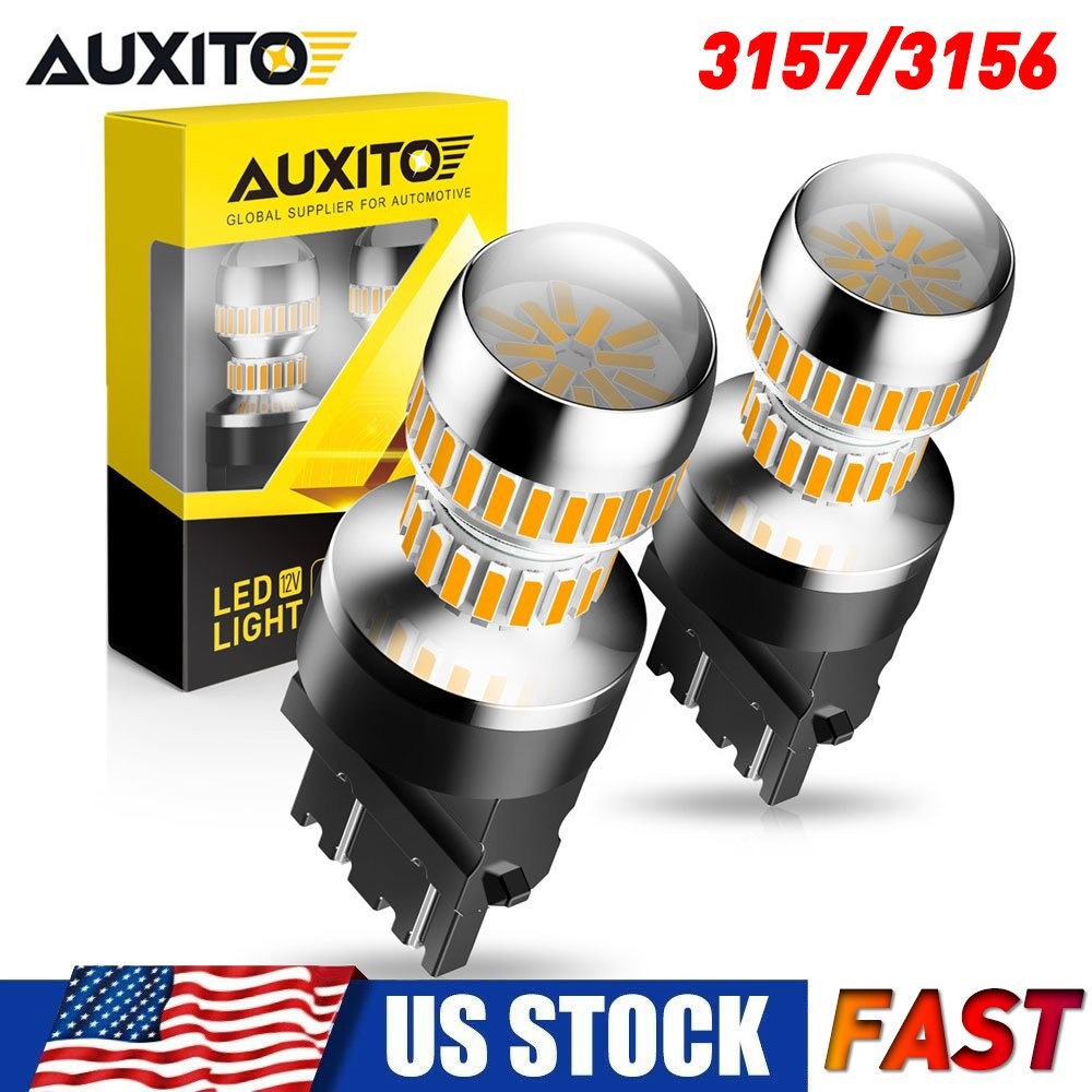 AUXITO Amber Yellow 3156 3157 LED Front Rear Turn Signal Blinker Light Bulb GUS