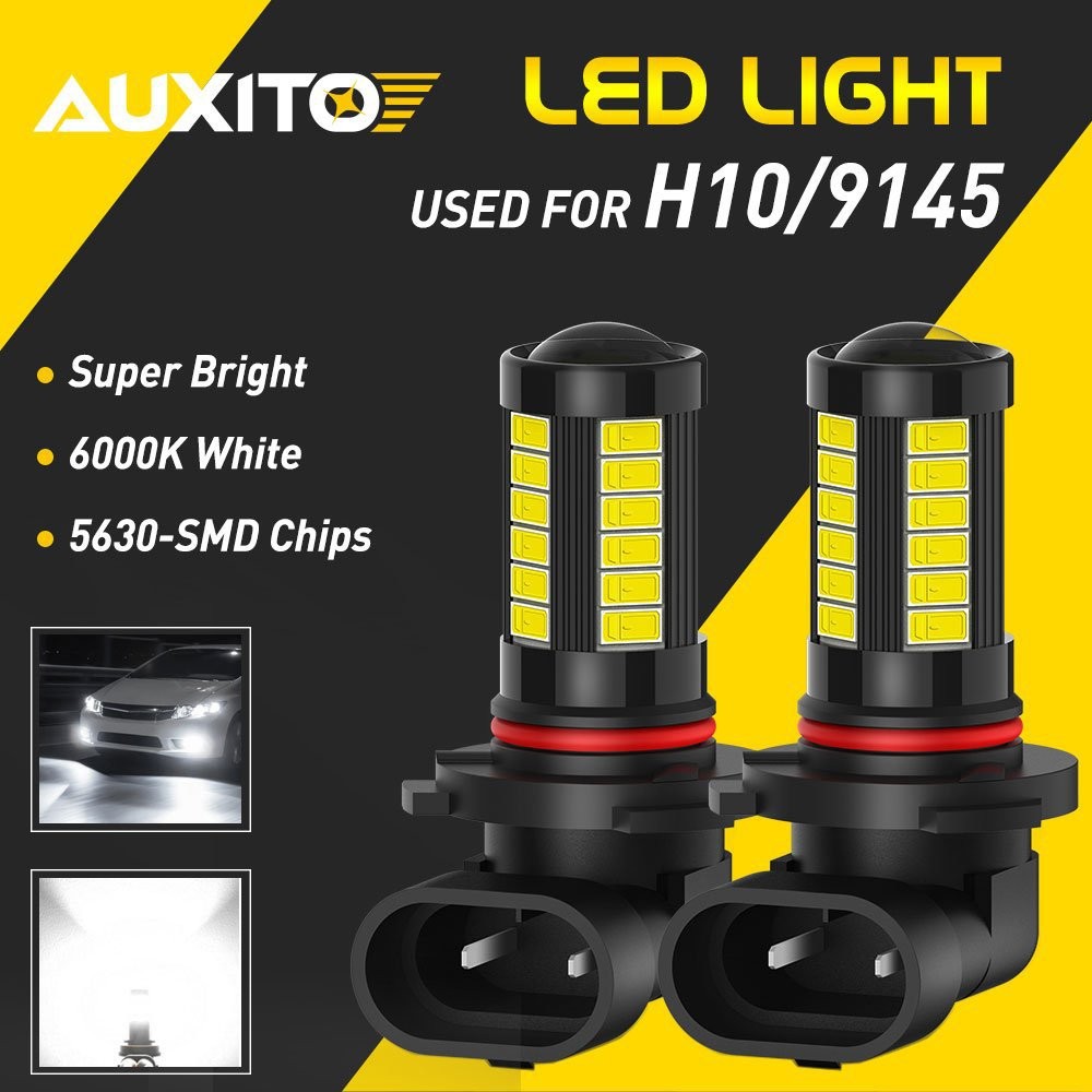 AUXITO H10 9140 9145 LED Foglight Bulbs Xenon White 6000k High Power CANBUS D