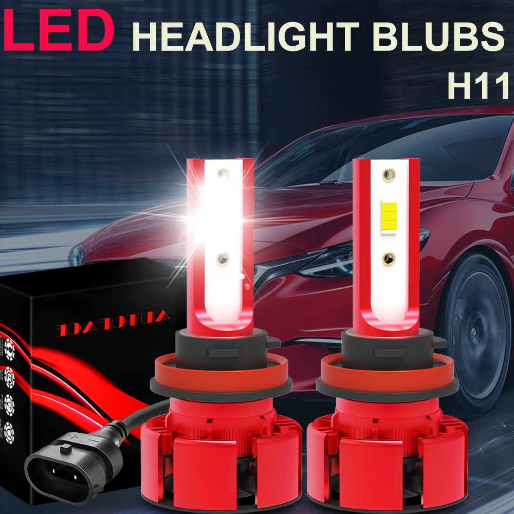 H11 H9 H8 LED Headlight Super Bright Bulbs Kit 6500K White 32000LM High/Low Beam