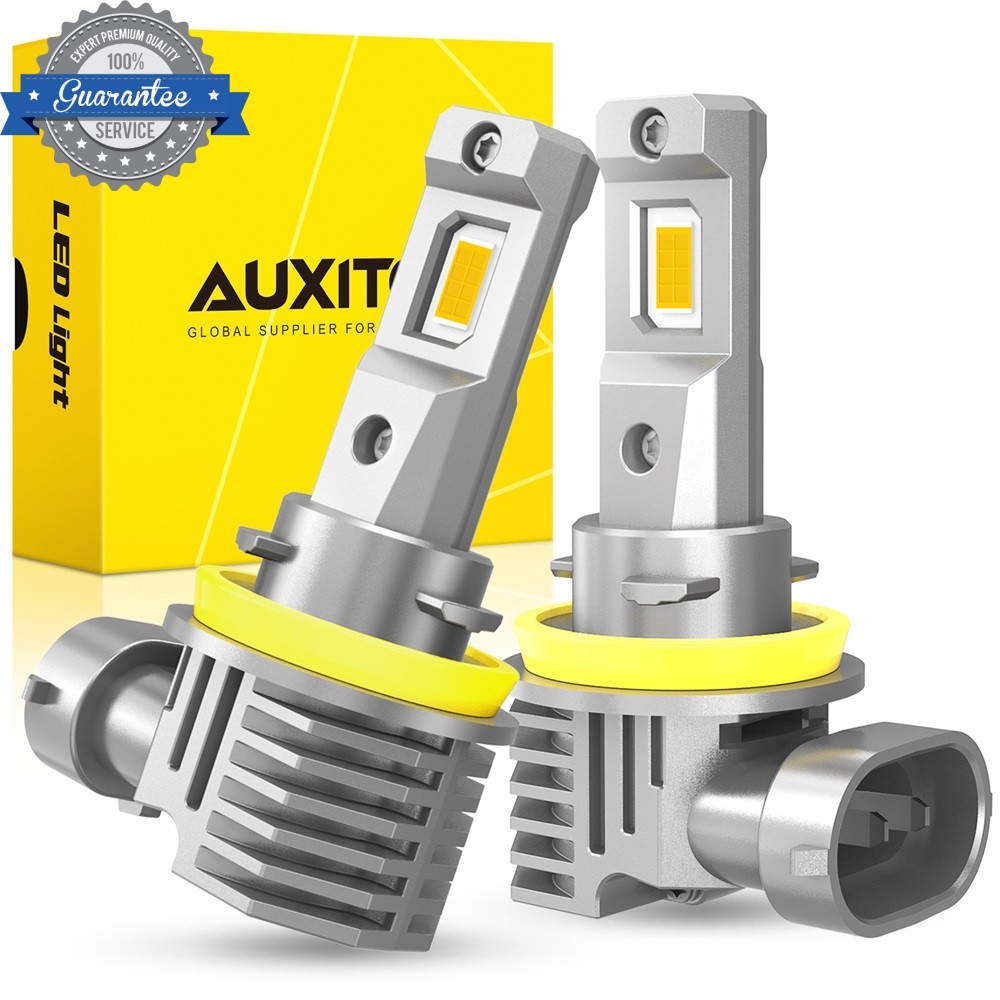 AUXITO H11 LED Headlights Low Beam Bulb Super Bright 3000K Amber Yellow 30000LM