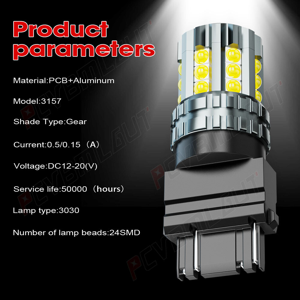 1000LM White 3156 3157 LED Reverse Backup Light Bulb For 2015-2021 Ford Mustang