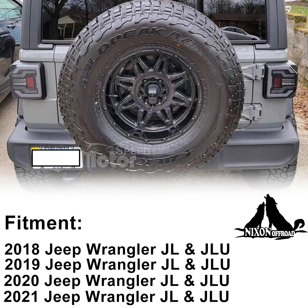 For 2018+ Jeep Wrangler JL & JLU LED Sequential Tail Lights Black/Smoke Len PAIR