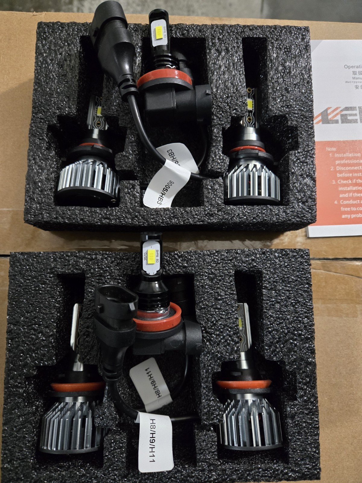 ENJOYAKOM LED Headlight Bulbs H8 H9 H11 9005 HB3 H10 Plug & Play – Brand New Sea