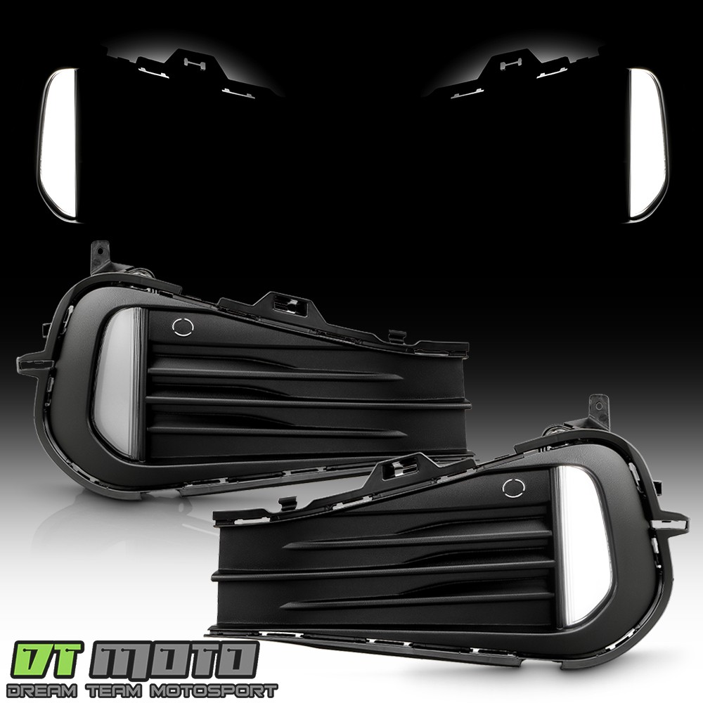 For 2022-2024 Volkswagen Jetta LED DRL Daytime Running Fog Lights Set Left+Right