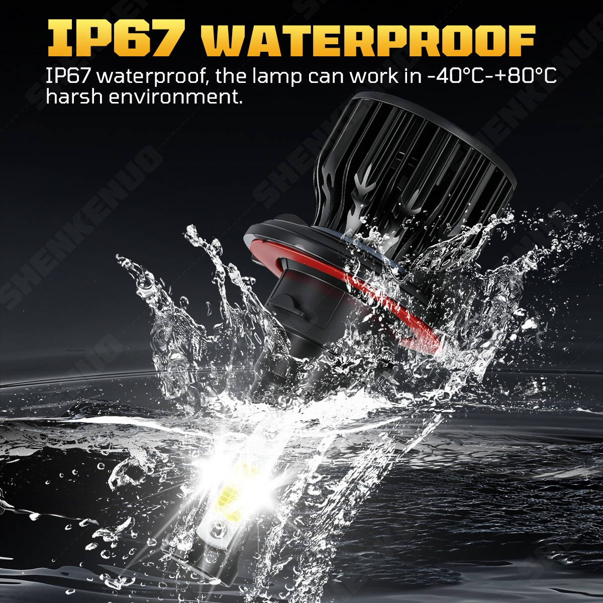 For Ford Expedition 2007-2014 10000K LED Headlight Hi-Lo Beam & Fog Lamp Bulbs