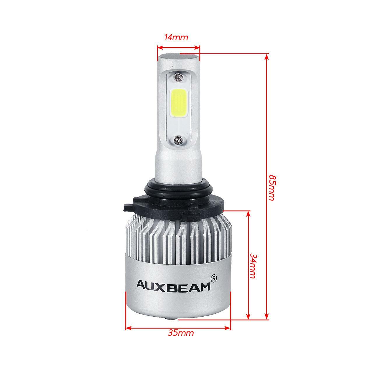 AUXBEAM 9005 HB3 LED Headlight Bulbs Conversion Kit High Beam White Super Bright