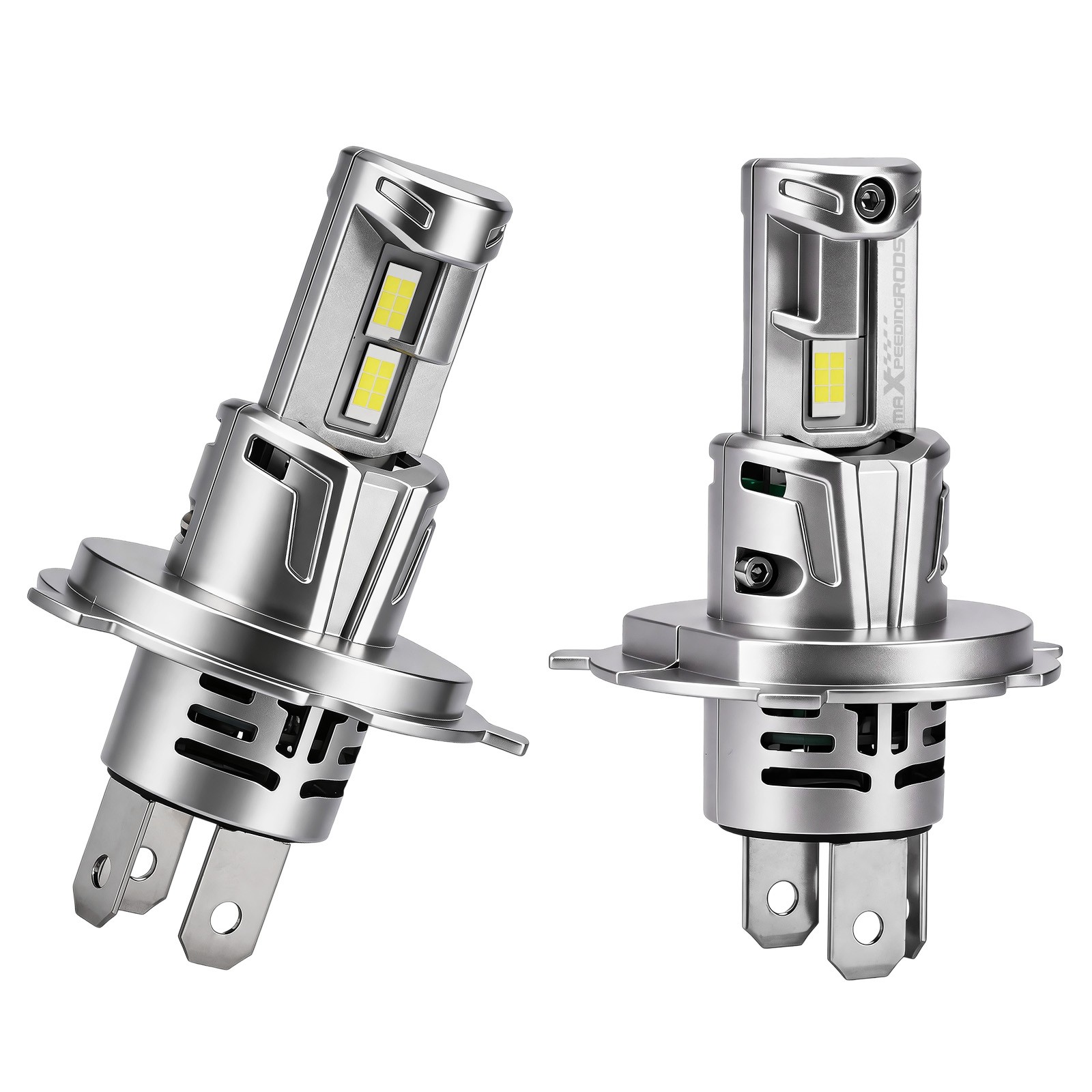 2Pcs H4 LED Headlight High Low Beam Bulbs 28W 6500K Super White Bright