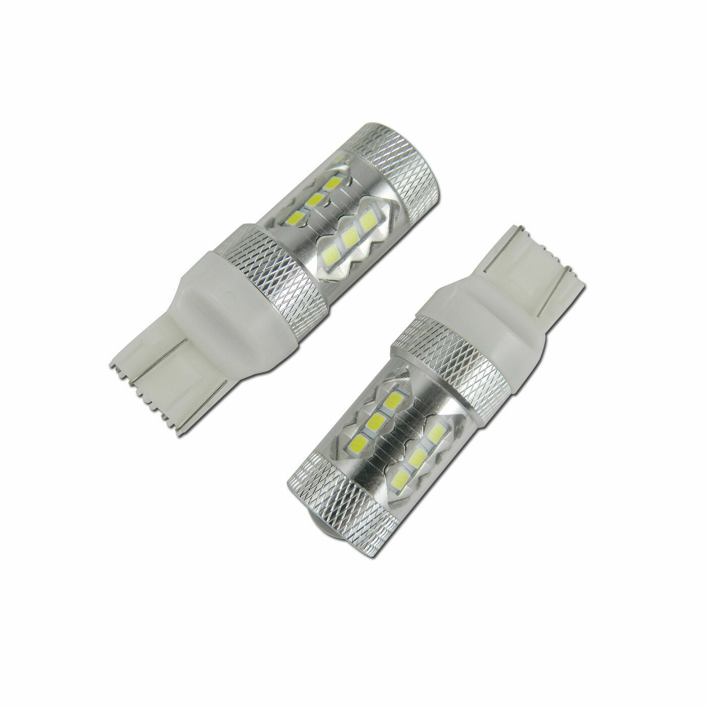 2x 7443 White 16-SMD Projector LED DRL Bulbs for Volkswagen Passat 2012-2015