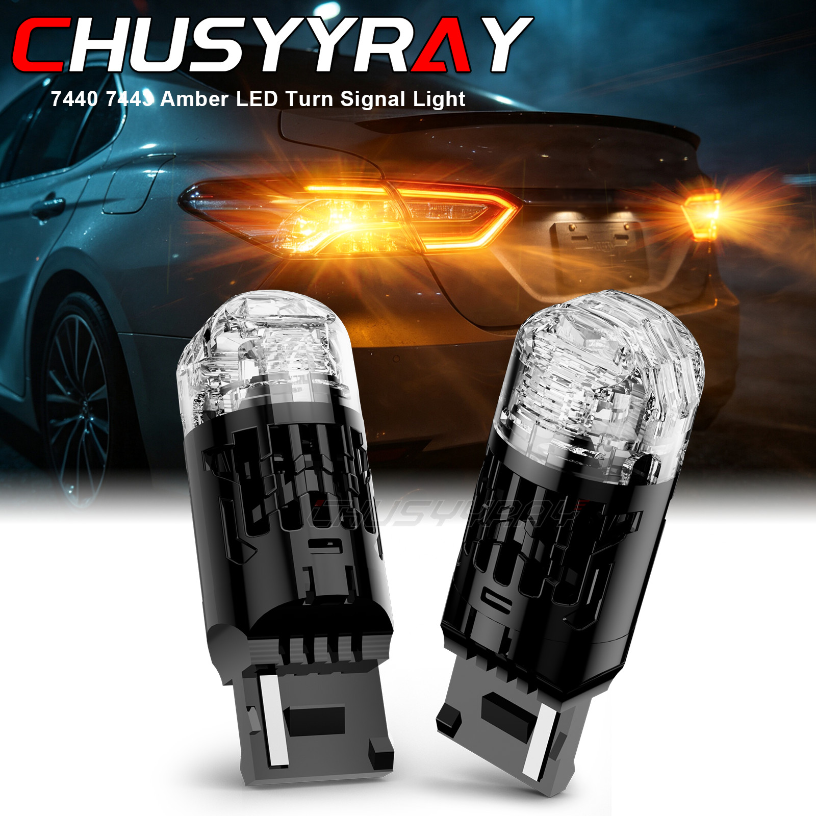 Front/Rear Turn Signal Light White 7443 LED Bulb For Honda Accord Civic 2x