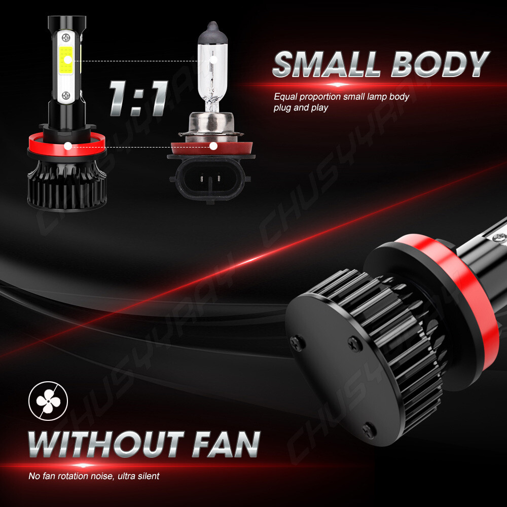 Combo 9005 H11 LED Headlight Hi Lo Beam Bulbs For Dodge RAM 1500 2019 2020 2021