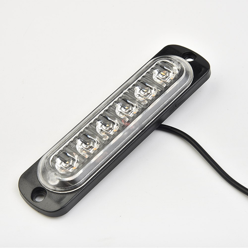 1PC DC 12-24V 18W Yellow 6 LED Bar Car Truck Van Strobe Flash-Light Lamp