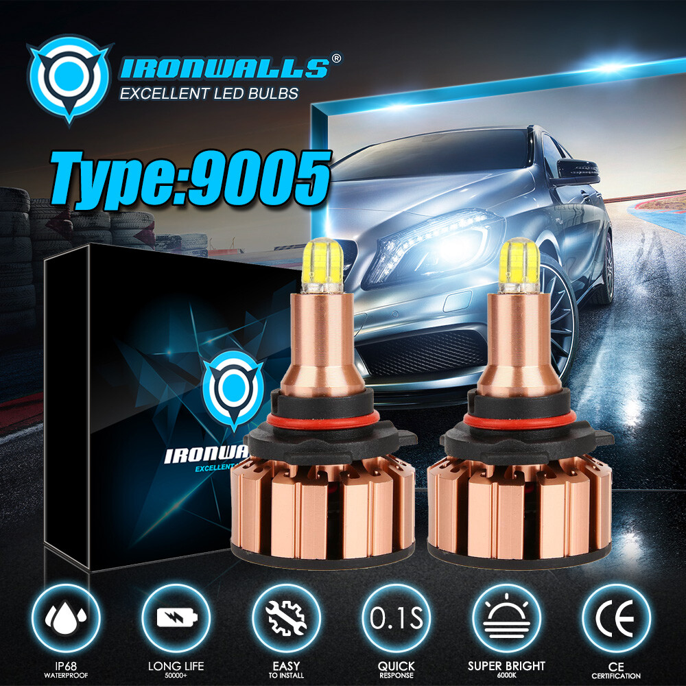 6-Sides 9005 LED Headlight Super Bright Bulbs Kit 330000LM HIGH/LOW Beam 6000K