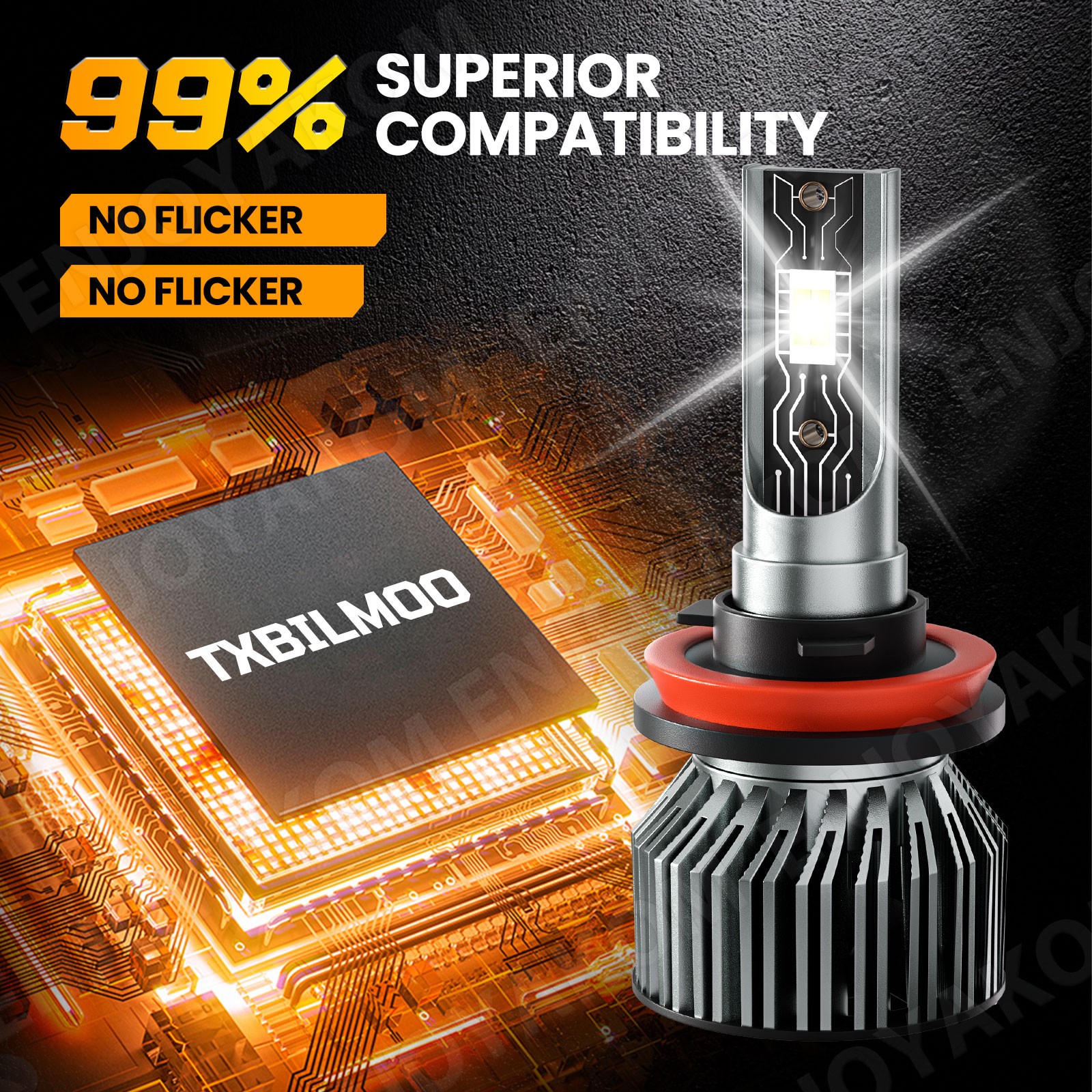 9005 H11 LED Headlight KIT Combo Bulbs 12000K High&Low Beam Super Bright White