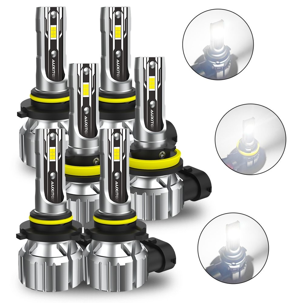 6/12/18X 9005 9006 H11 LED Headlight Combo Kit High Low White 90000LM CANbus