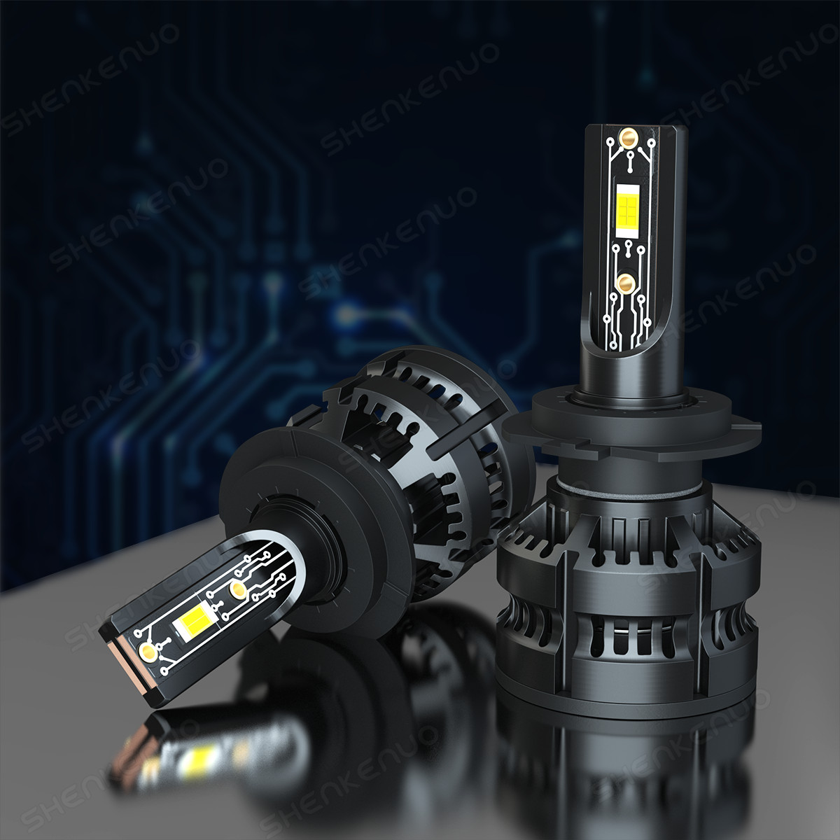 For Chevy Traverse 2013-2017 White H7 H11 LED Headlights Bulbs High Low Beam Z8