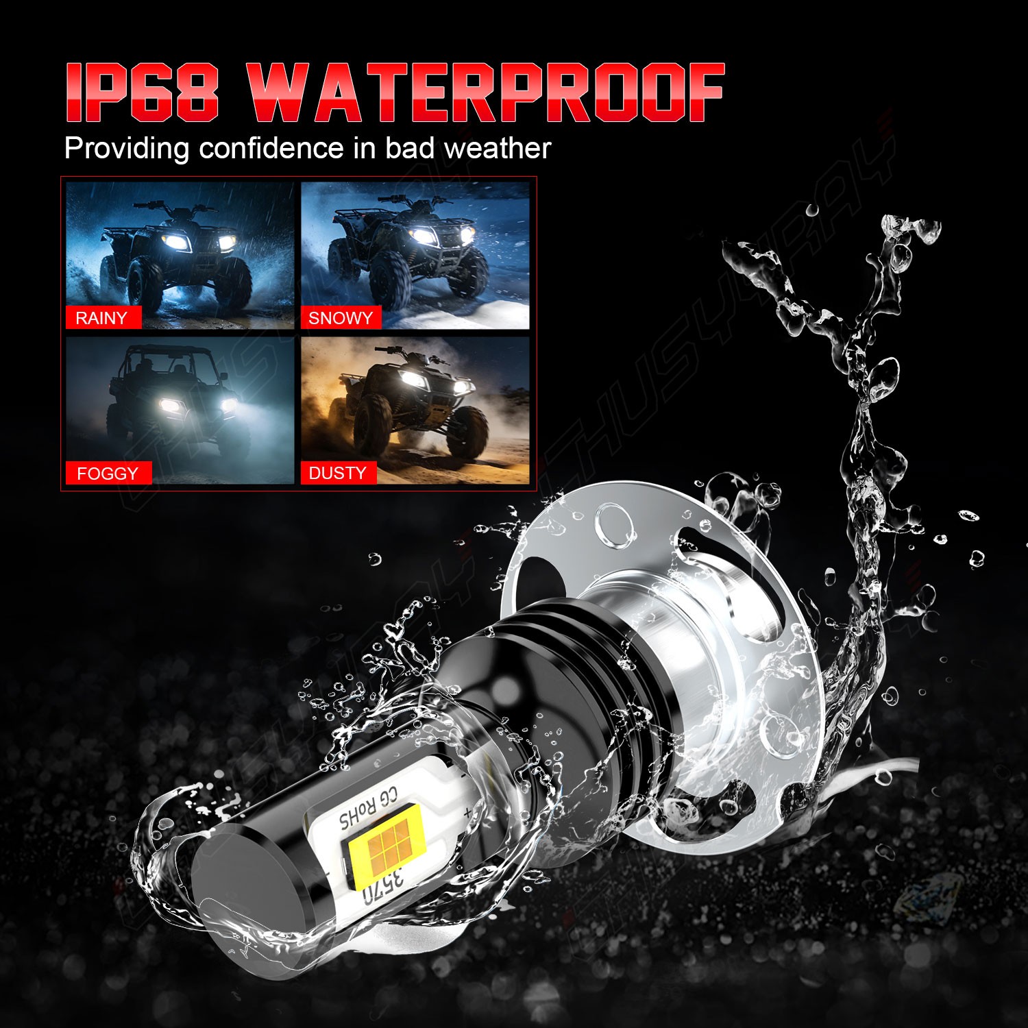 2x LED Fog Light Bulbs Combo P15D-30 For YAMAHA YFS200 Blaster 200 1988–2002
