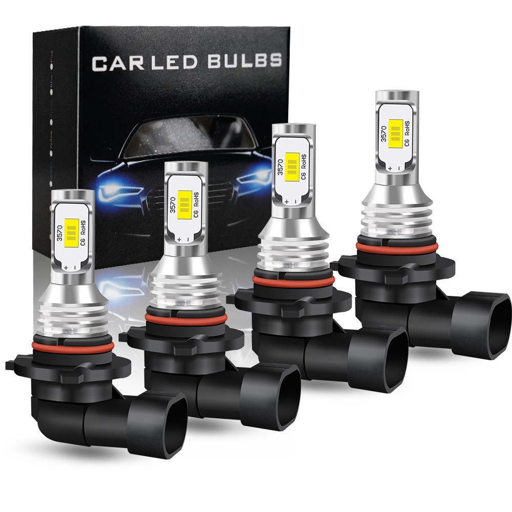9005+9006 LED Headlight Combo High Low Beam Bulbs Kit Super White Bright Lamp 4x