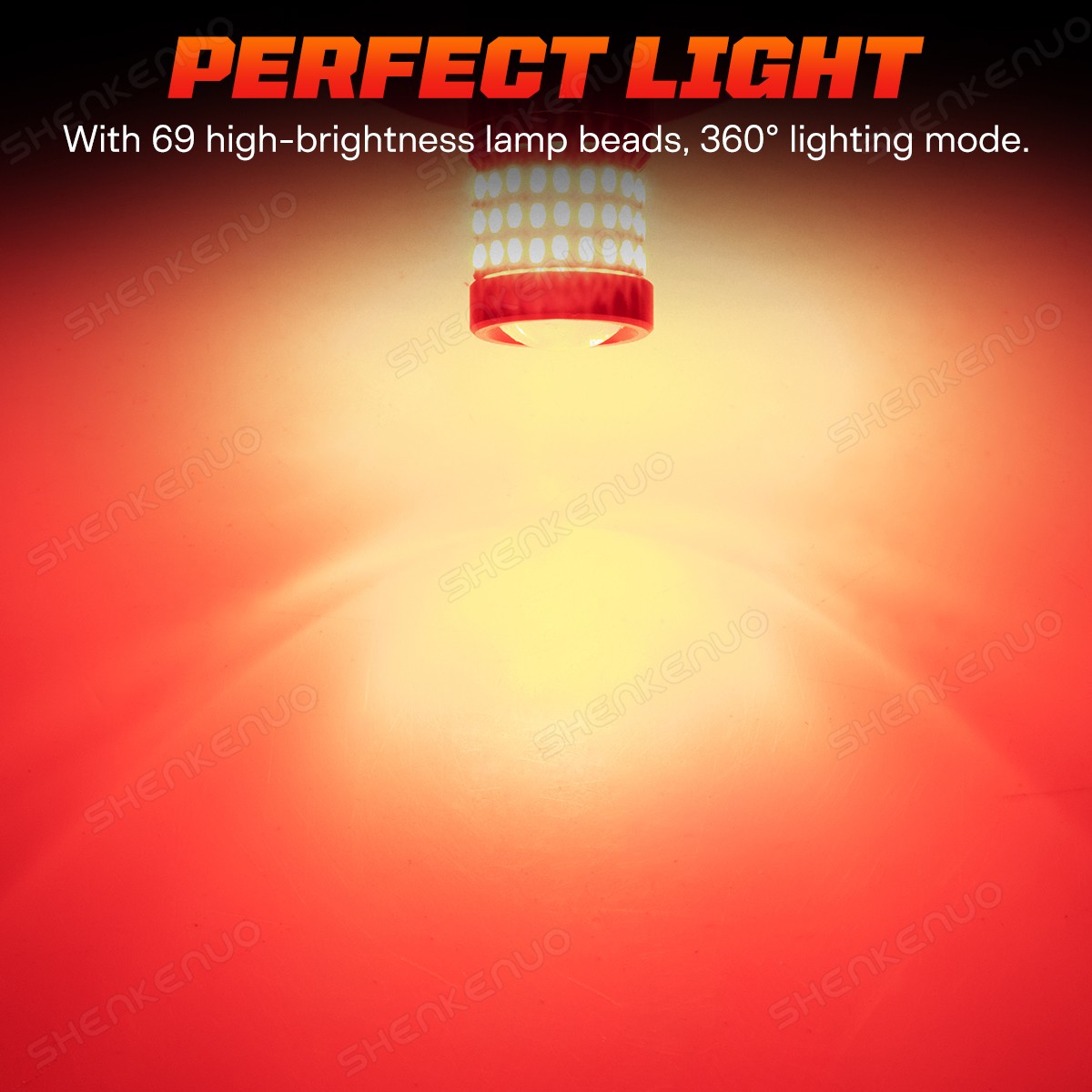 2PCS 3157 LED Red Strobe Flash Blinking Brake Stop Tail Light Parking Bulb Lamp