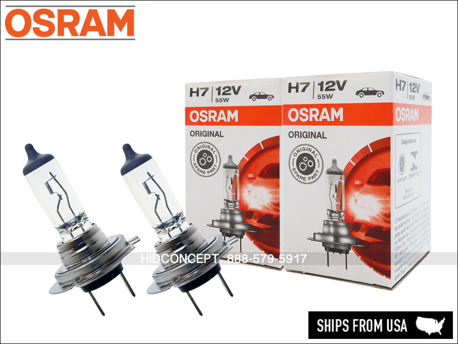 Osram H7L Original Line OEM Halogen Headlight Bulbs LONG LIFE 64210L | Pack of 2