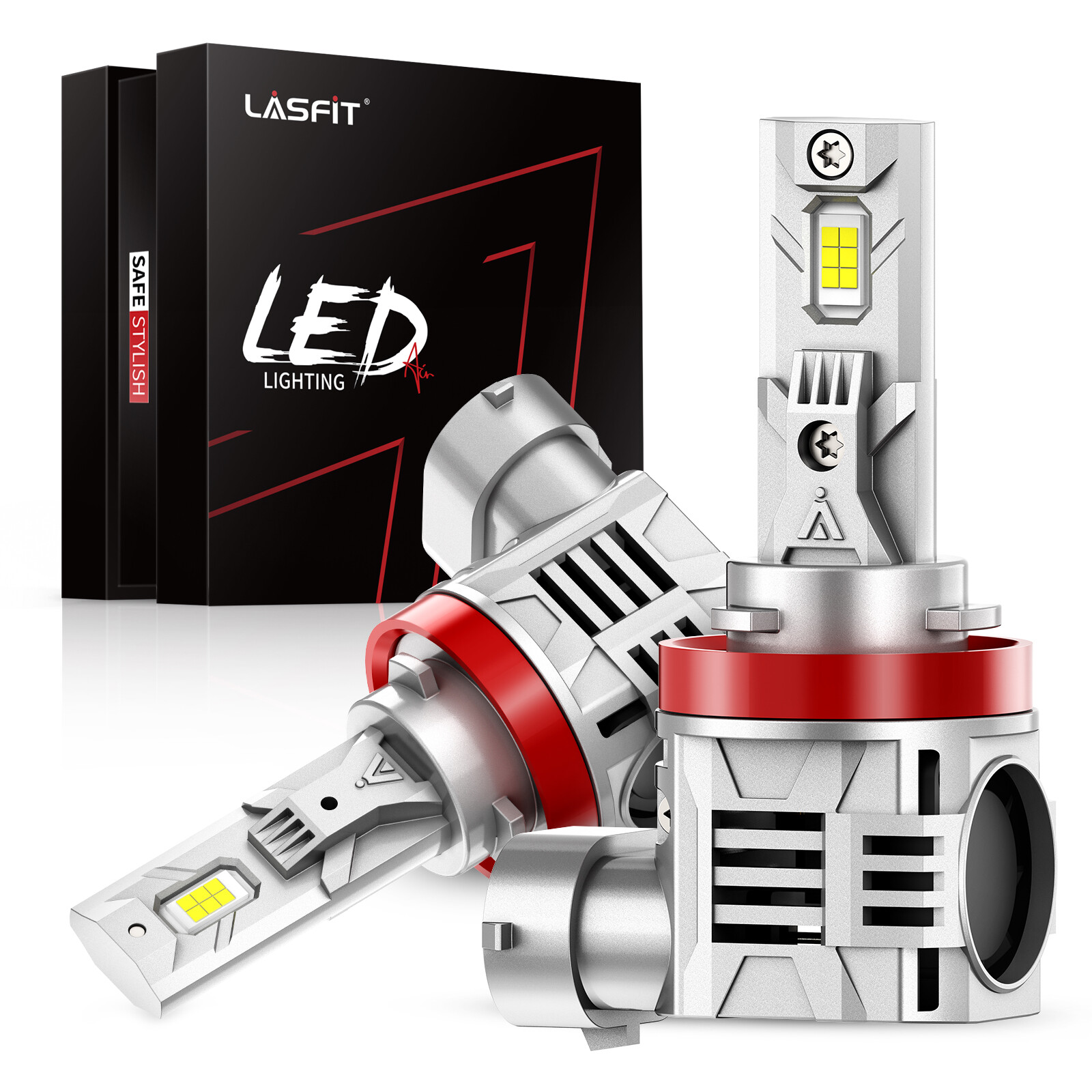 Lasfit H11 H9 LED Headlights Low Beam Bulbs 70W 7600LM Super Bright LAair Series