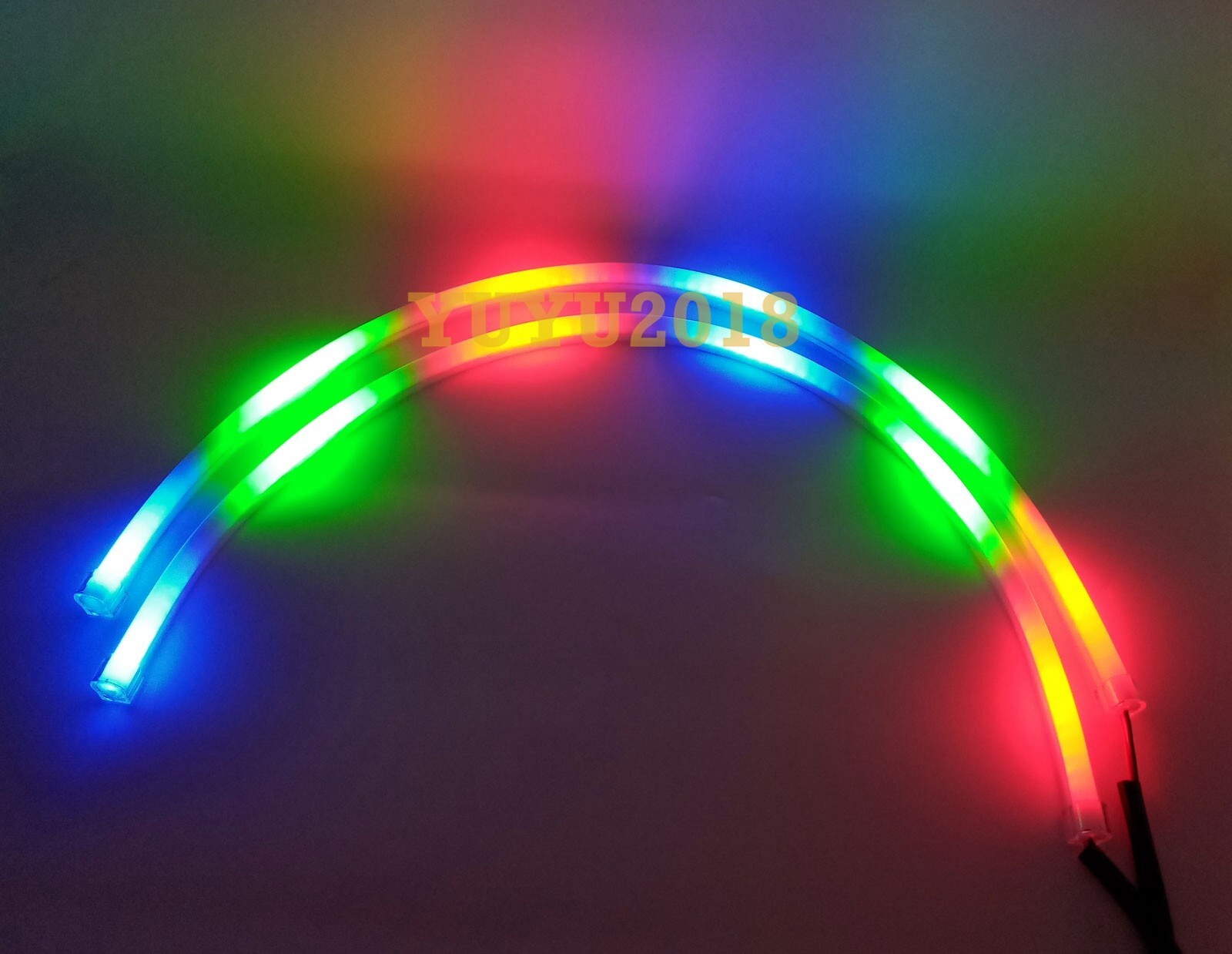 2*60cm LED strip Flow series Chasing RGB for headlight DRL Dream color signal