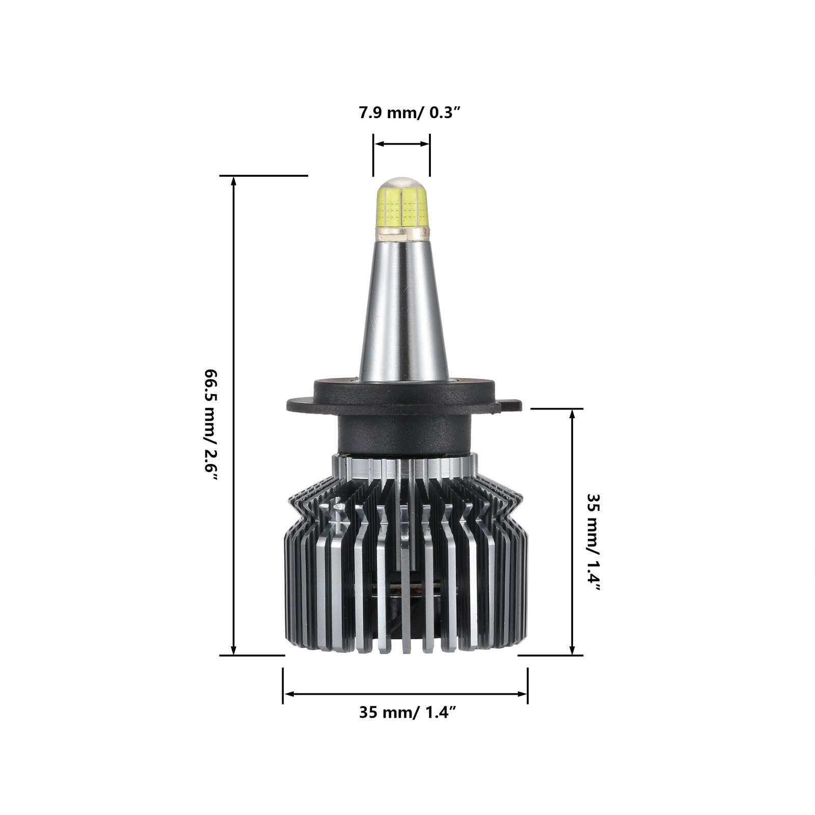 8-sides H7 H11 H11 LED Combo Headlight High Low Beam Fog Bulb 6000K Super Bright