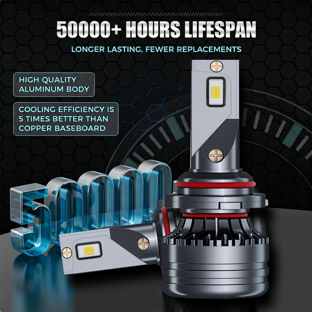 H11 LED Headlight Super Bright Bulbs Kit 12000K White 330000LM High/Low Beam