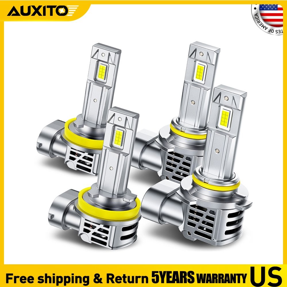AUXITO 9005 + H11 LED Headlight Kit Bulbs High Low Beam White 100000LM 4-40X