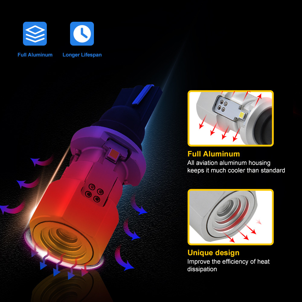 2400LM 6500K No Error Canbus 921 912 T15 W16W LED Backup Reverse Light Bulb 12V