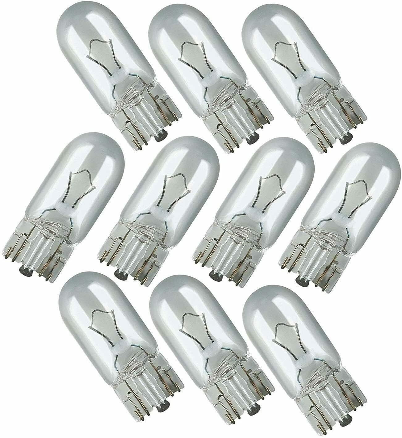 Pack of 10 501 Capless 12V 5W Bulbs – Bright Yellow Sidelights
