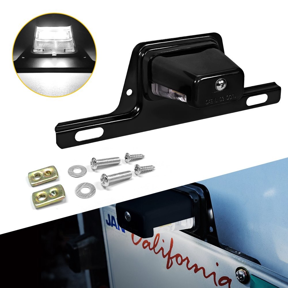 1Pcs LED License Plate Light Tag Lamps Assembly Replacement for Truck Trailer RV