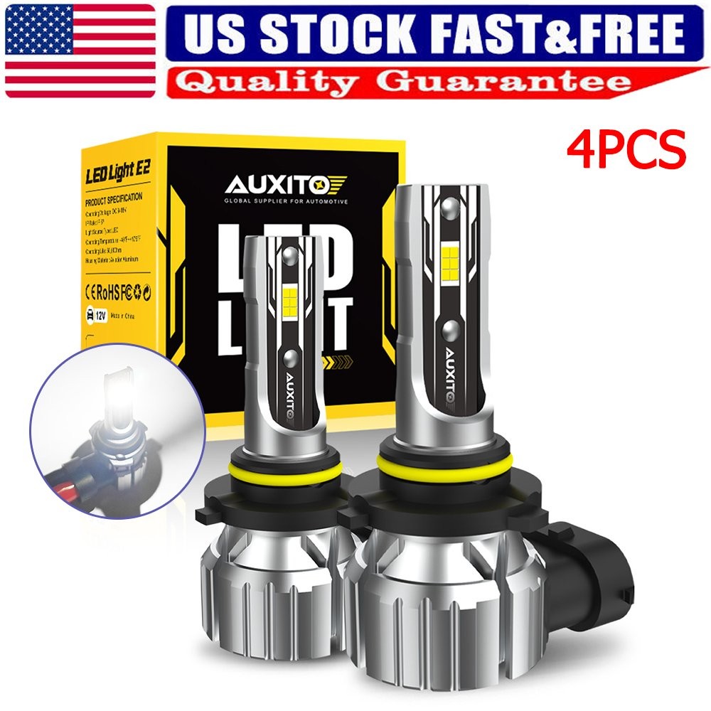 AUXITO CANBUS 40000LM 6500K White 60W HB3 9005 LED Headlight Bulb High Low Beam
