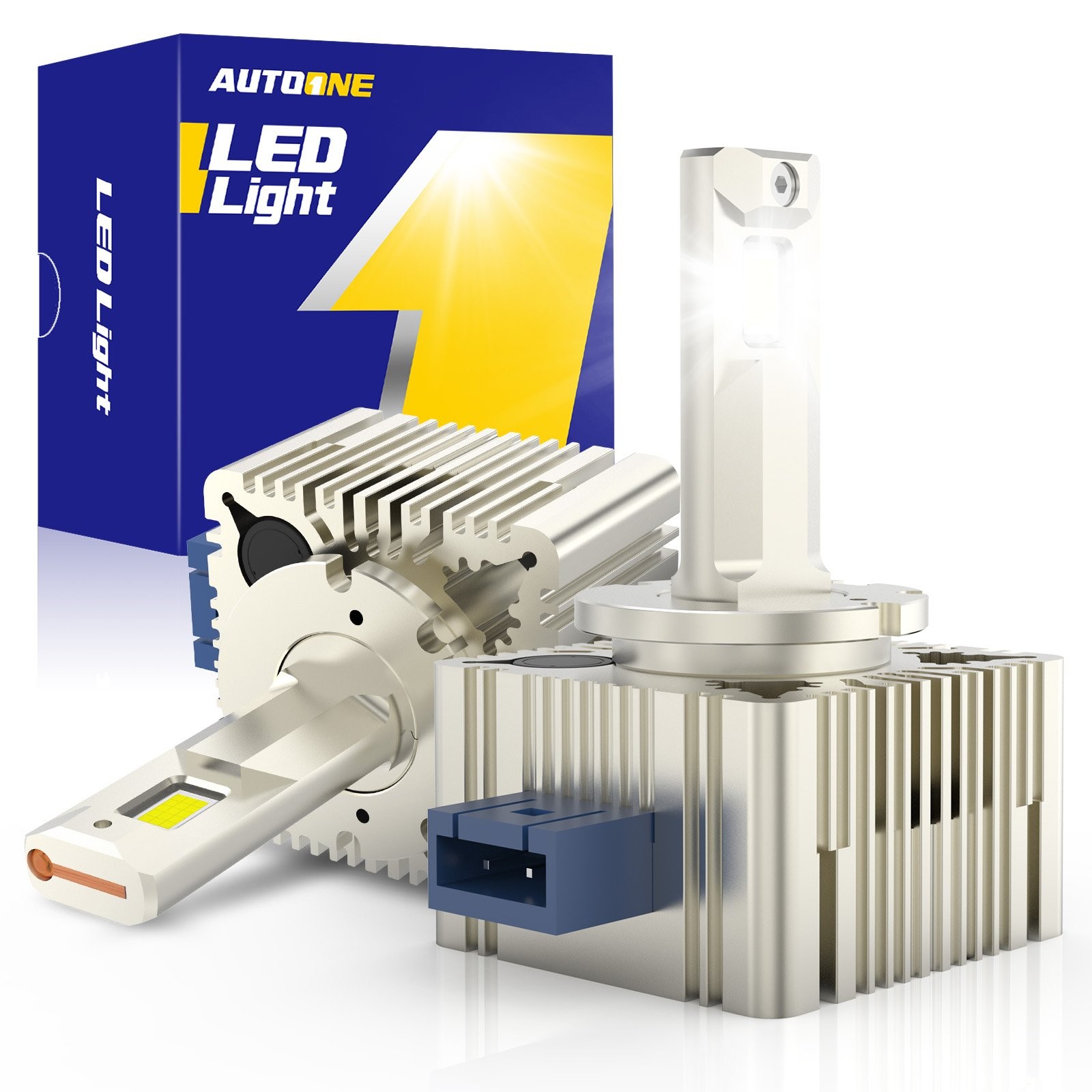 AUTOONE D3S LED Headlight Bulbs 120W 6000K Super White HID Xenon Conversion Kit