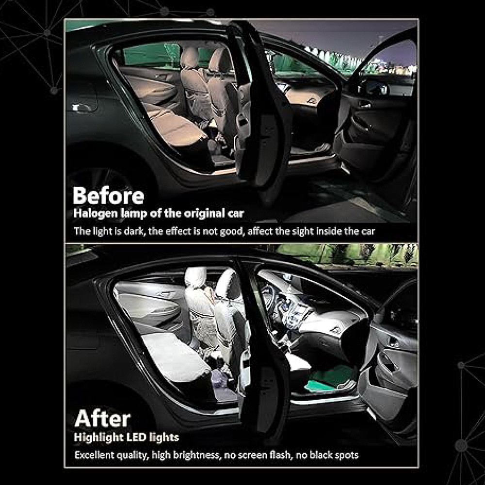 20x LED Interior Lights Bulbs Kit Car Trunk Dome License Plate Lamps 6000K