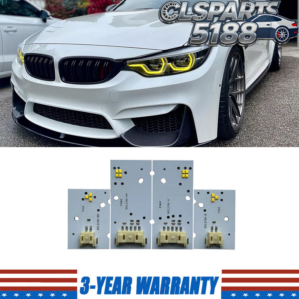 YELLOW ANGEL EYES DRL LED BOARDS FOR BMW F32 F33 F36 4 SERIES LCI 2018-2020 USA