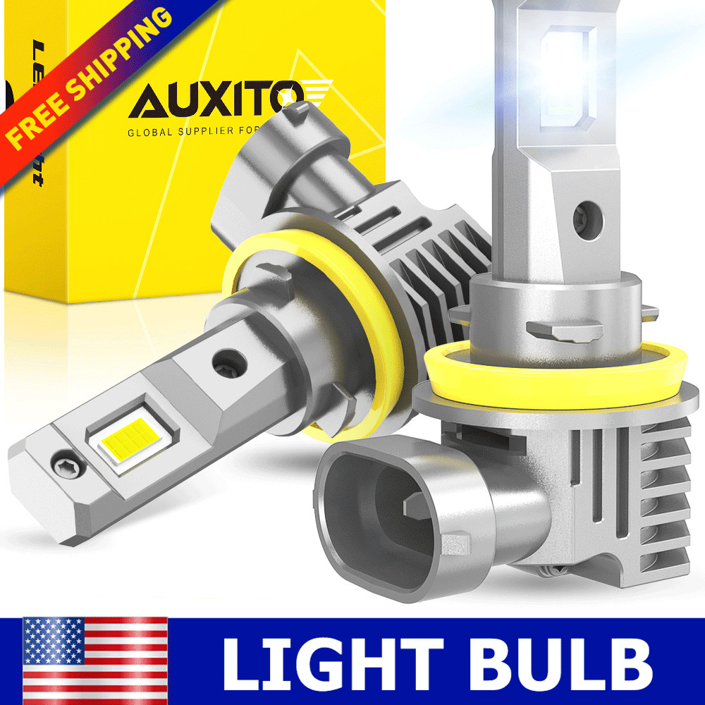 AUXITO H11 LED Headlight Kit High Low Beam 600% Super Bright 6500K White Bulbs 2