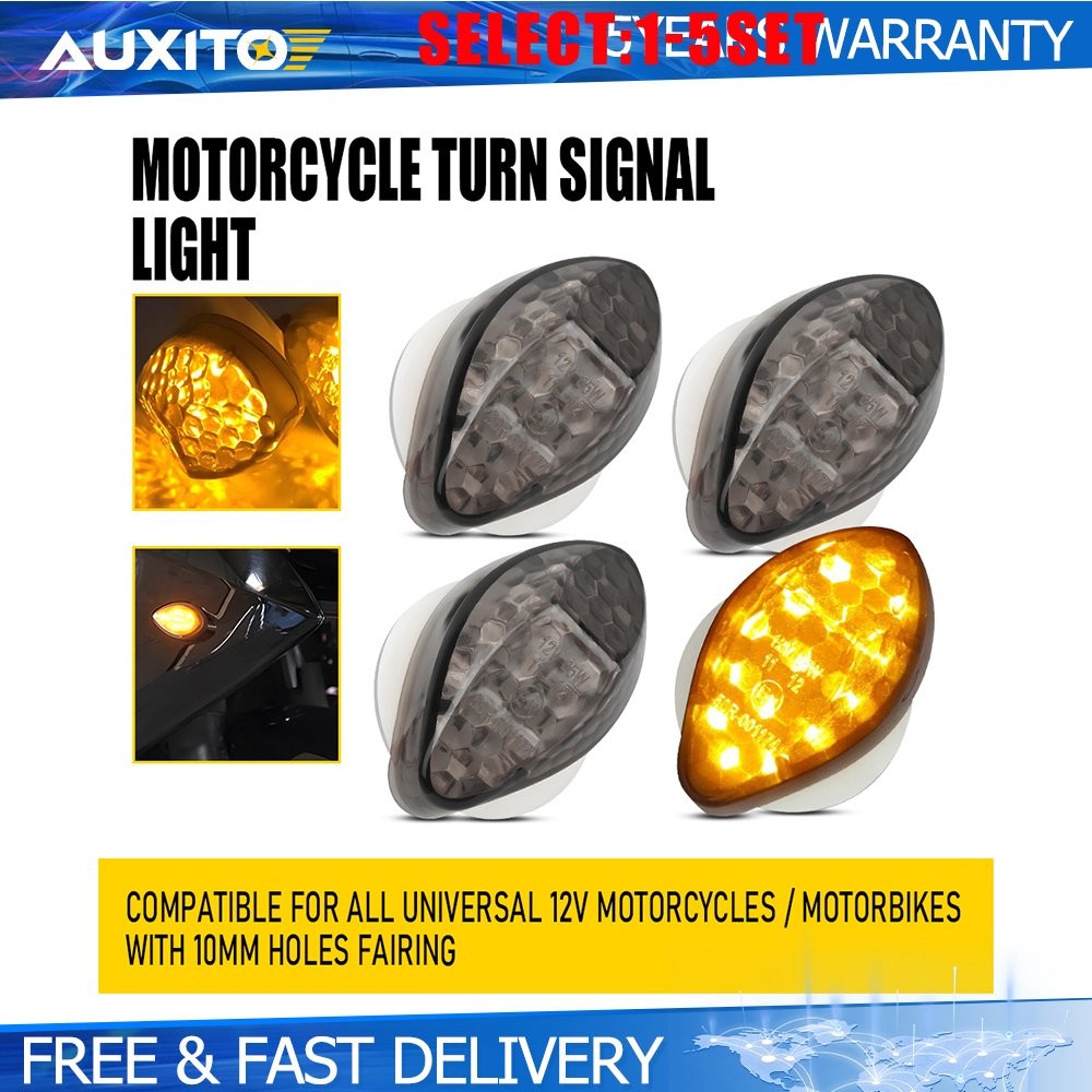 LED Turn Signals For Yamaha YZF-R3 15-23 Smoke Amber Blinker Light 4-20X