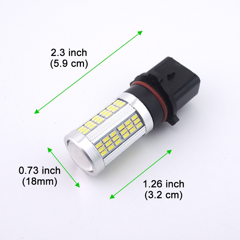 2 Xenon White 102-SMD P13W 12277 LED Bulbs for Mazda CX-5 Daytime Running Lights