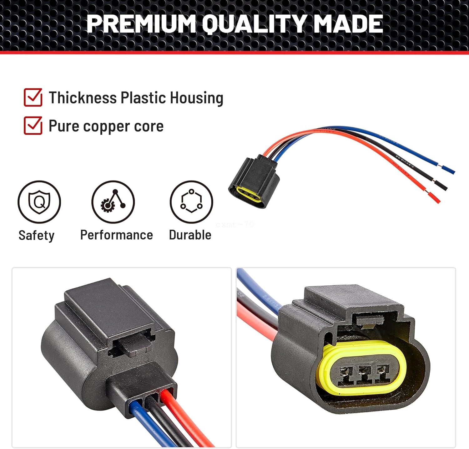 9008 H13 H13LL Headlight Bulb Adapter Plug 3 Pin for Ford F-150 F-250 F-350