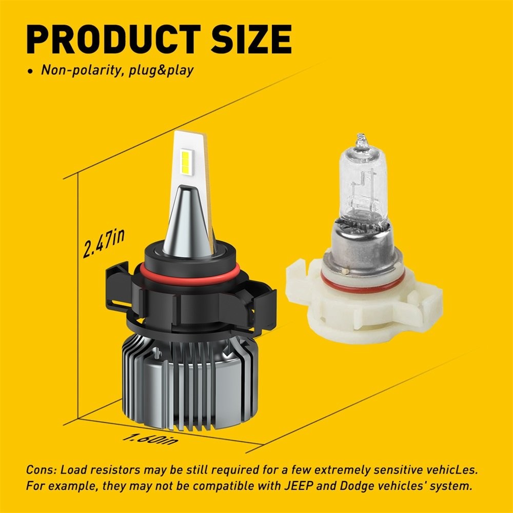 AUXITO 2504 LED Fog Light Bulb Conversion White 28W 3000LM Super Bright 1~10Set
