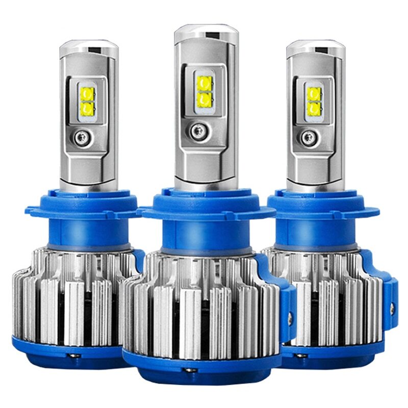 2Pcs T1 9006 HB4 Turbo LED Headlight T1 Car Light Bulb 6000K Canbus Head Lights