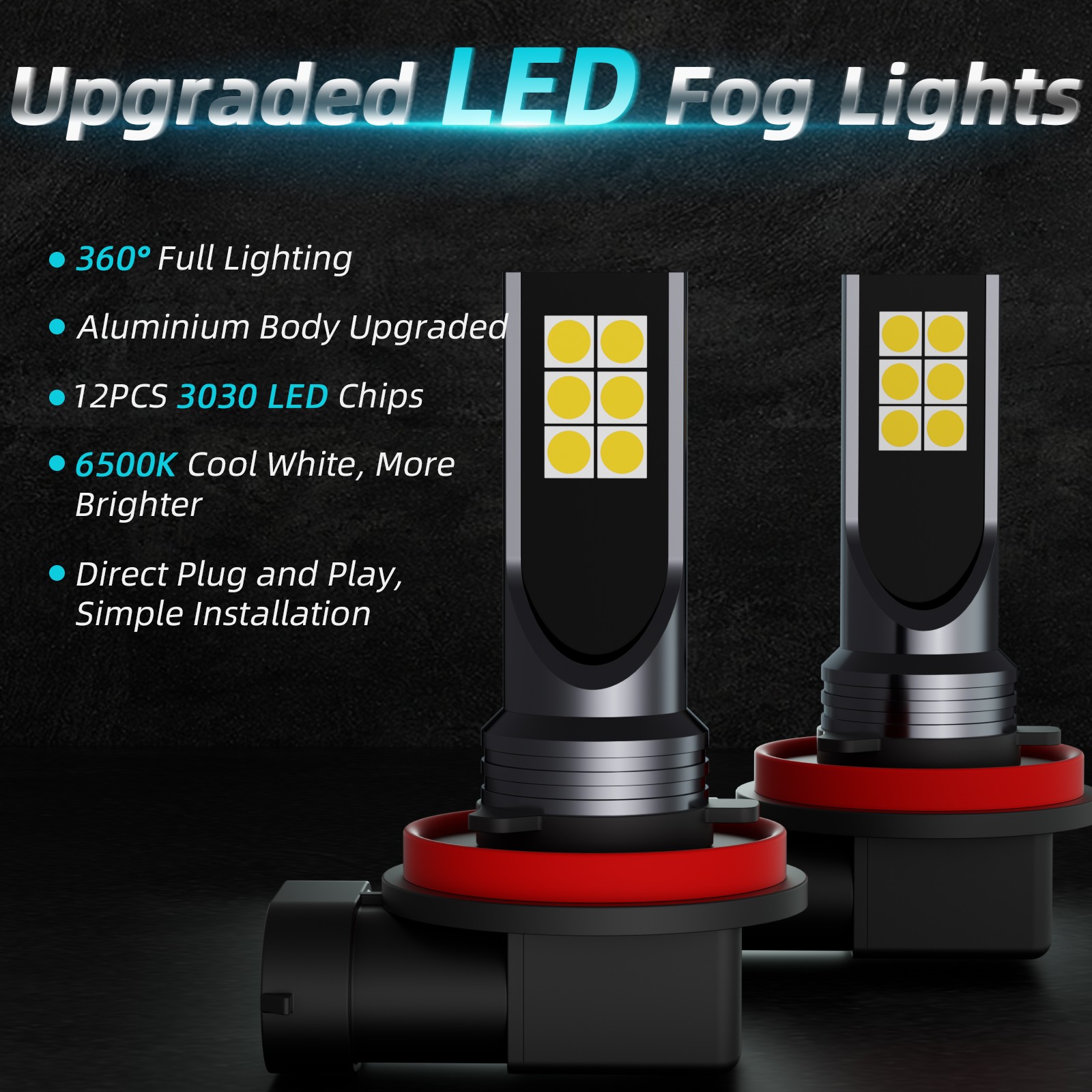 For Honda Fit 2007- 2020 Super Bright LED Headlight Bulbs 4x 9003+H11 fog Light