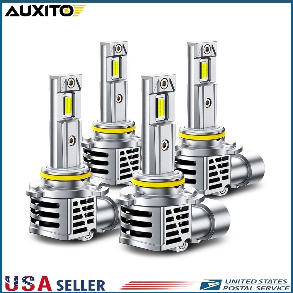 AUXITO 9005 + 9006 LED Headlight Kit Combo 4 Bulbs High Low Beam White 4-40X