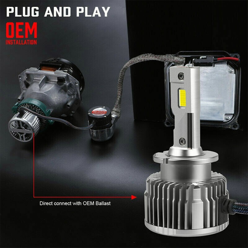 2x D2S D2R LED White Headlight Bulbs w/HID Conversion For BMW E46 325i M3 Etc