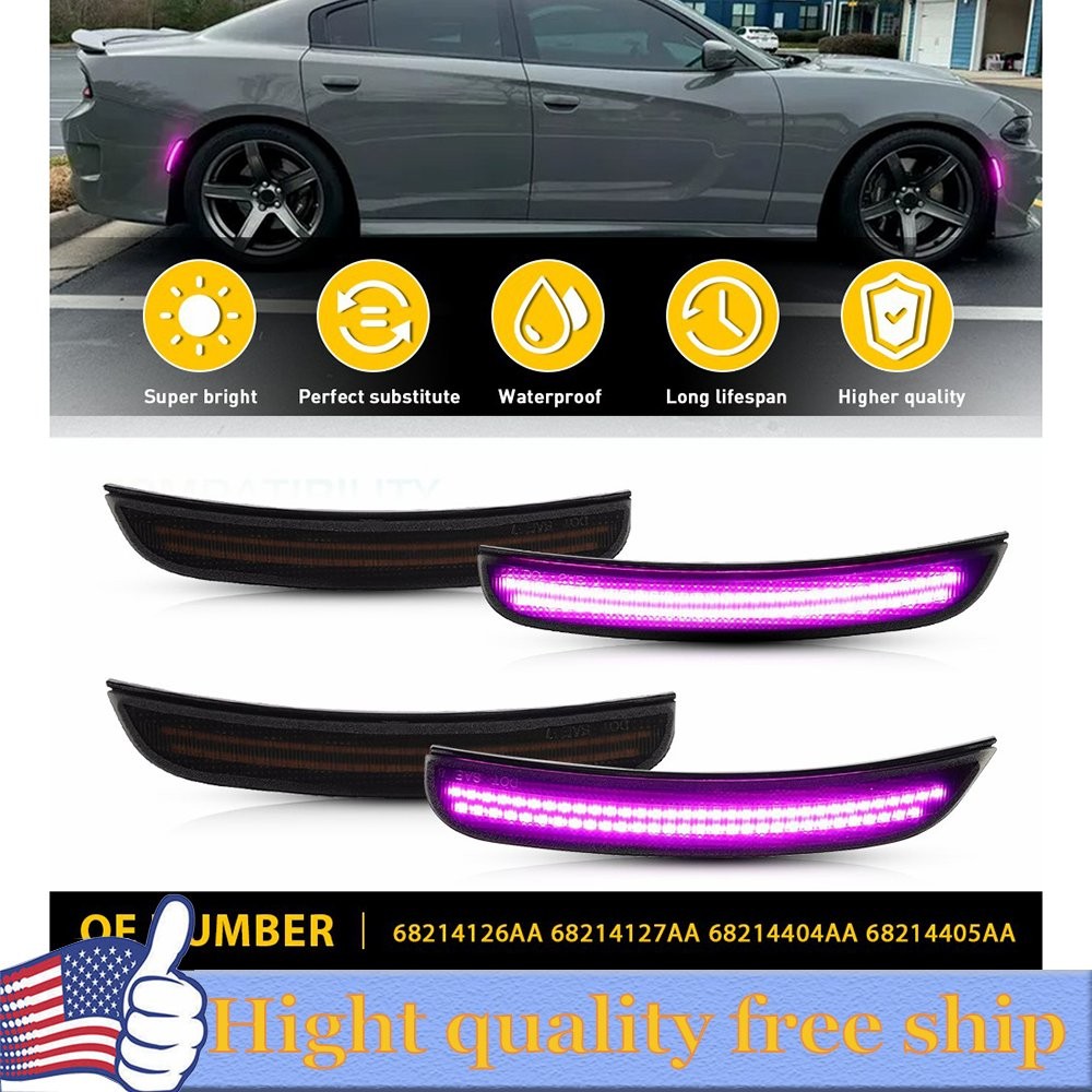 Clear LED Fender Side Marker Light For Mitsubishi Outlander Lancer 02-2006 2/4/6