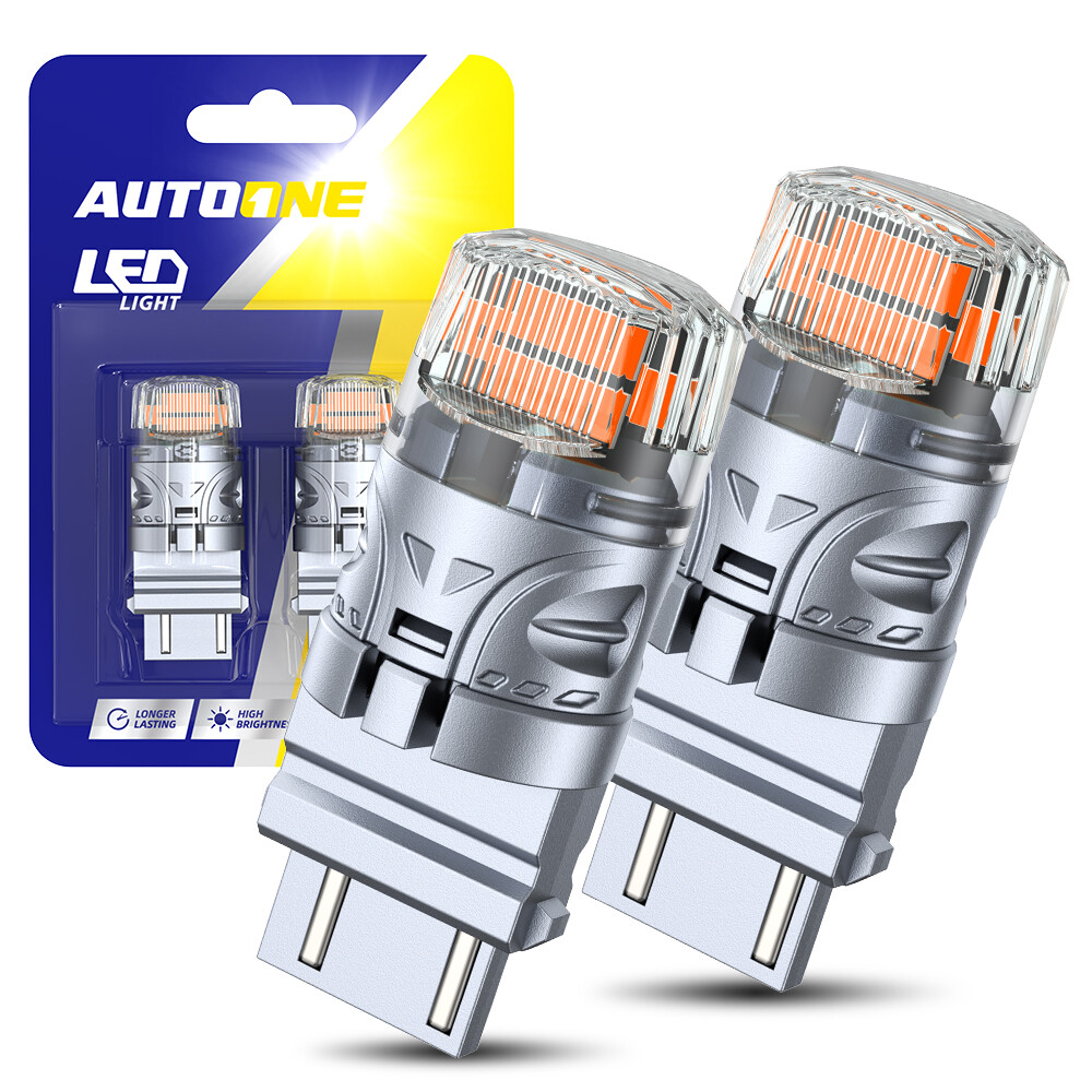 CANBUS 3157 3156 LED Bulbs Amber Yellow with Built-in Resistor Turn Signal Light