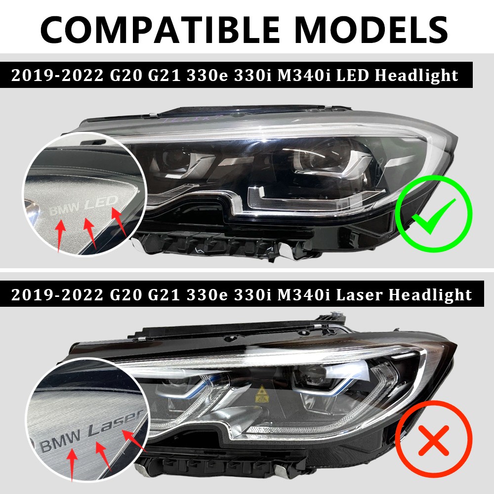 LED HEADLIGHT DRL LED MODULE FOR BMW G20 330e 330i M340i 2019-2022 PLUG&PLAY