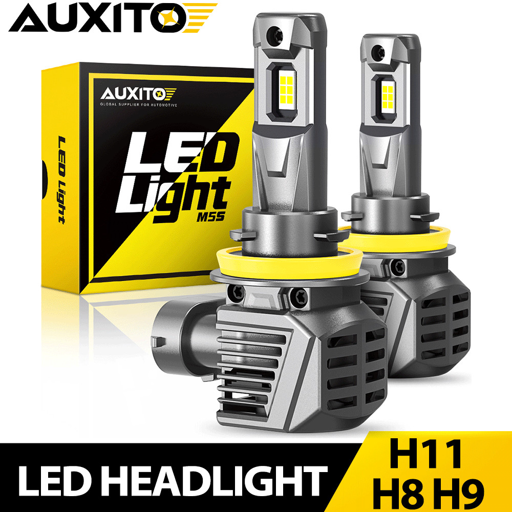 45W 30000LM 2 Sides H11 12LED Headlight H8 High or Low Beam Bulbs 6000K White 2X