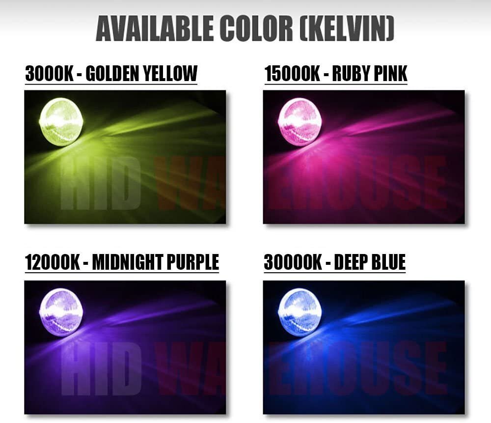 HID-Warehouse AC HID Xenon Bulbs – All Sizes & Colors (1 Pair) (Metal Bracket)